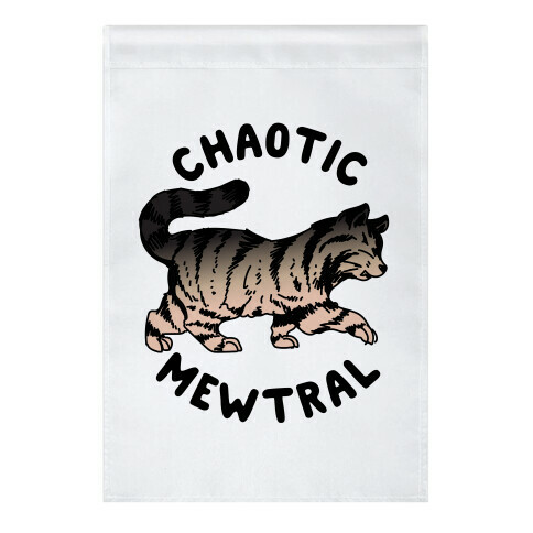 Chaotic Mewtral (Chaotic Neutral Cat) Garden Flag