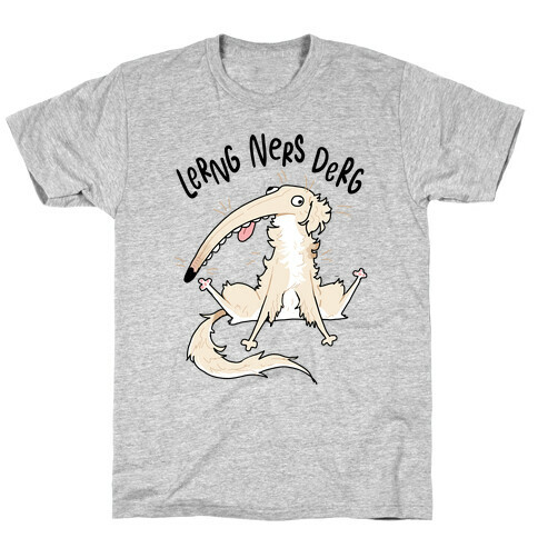 Derpy Dog Borzoi Lerng Ners Derg T-Shirt