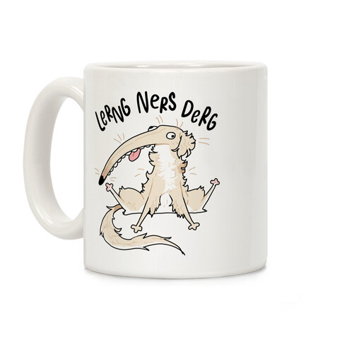 Derpy Dog Borzoi Lerng Ners Derg Coffee Mug