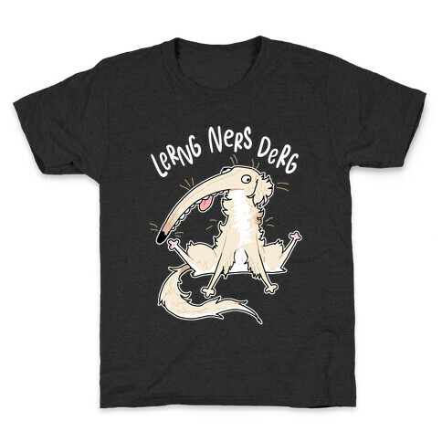 Derpy Dog Borzoi Lerng Ners Derg Kids T-Shirt