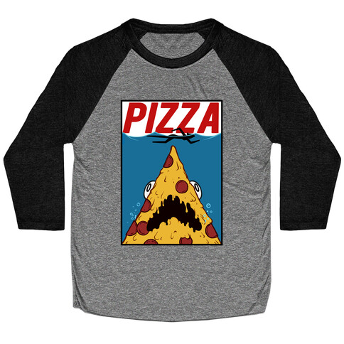 Pizza Jaws  Baseball Tee