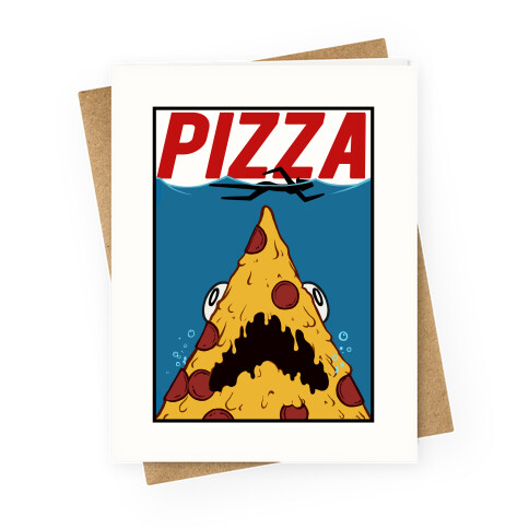 Pizza Jaws  Greeting Card