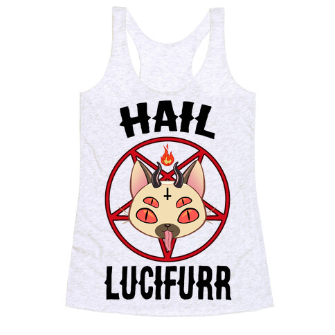 Hail Lucifurr  Racerback Tank Top