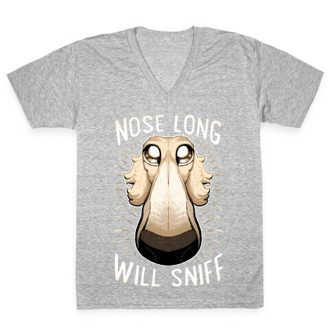Nose Long, Will Sniff V-Neck Tee Shirt