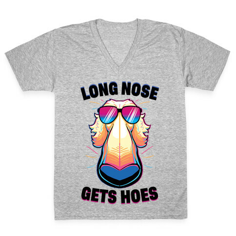 Long Nose Gets Hoes V-Neck Tee Shirt