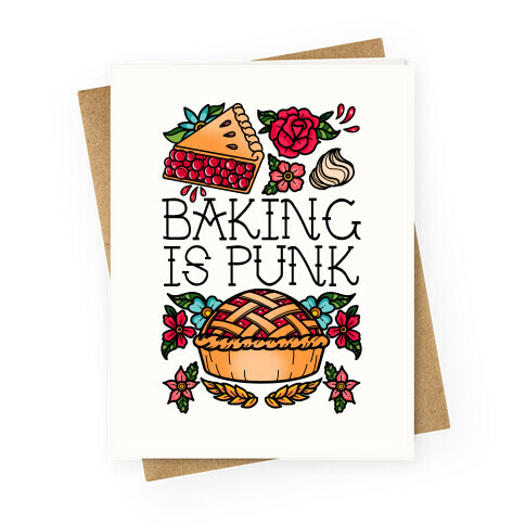 Baking Is Punk Greeting Card