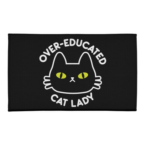 Over-educated Cat Lady Welcome Mat