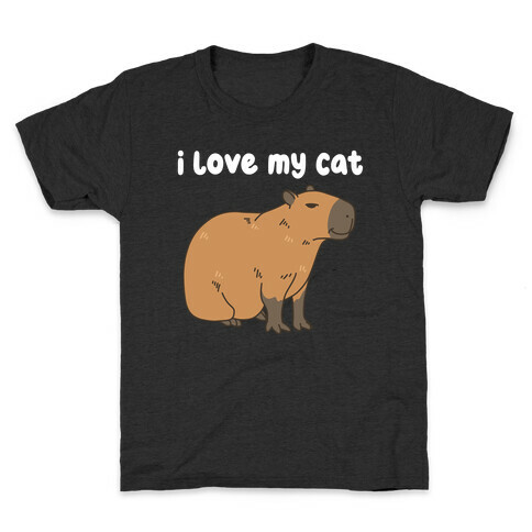 I Love My Cat Capybara Kids T-Shirt