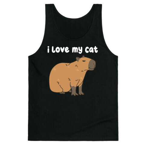 I Love My Cat Capybara Tank Top