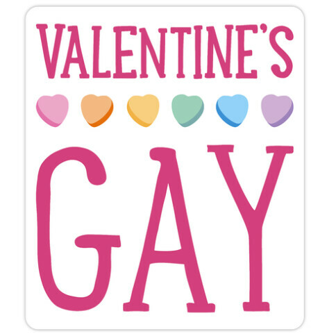 Valentine's Gay Die Cut Sticker