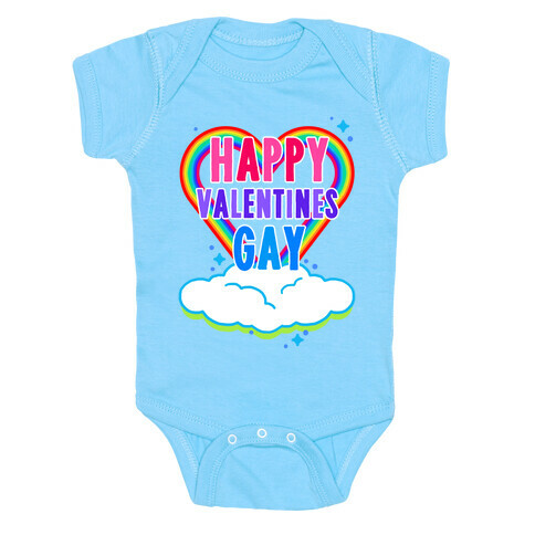 Happy Valentines Gay Baby One-Piece