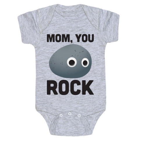 Mom, You Rock (Googly Eye Rock) Baby One-Piece