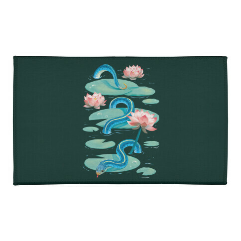 Garter Among Lily Pads Welcome Mat