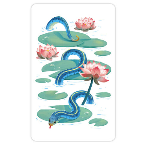 Garter Among Lily Pads Die Cut Sticker