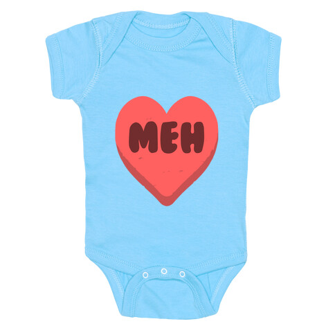 Valentine's Day Heart Meh Baby One-Piece