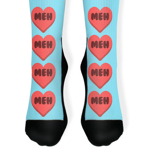 Valentine's Day Heart Meh Sock
