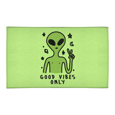 Good Vibes Only Alien Welcome Mat