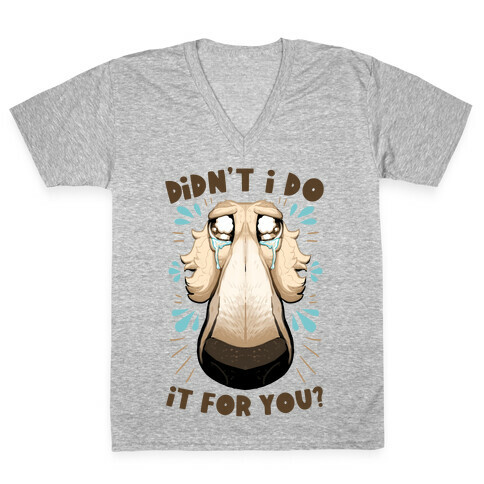 Didn't I Do It For You? V-Neck Tee Shirt