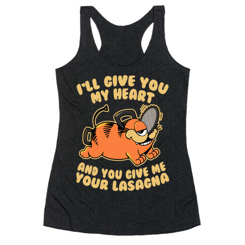 My Heart for your Lasagna Racerback Tank Top