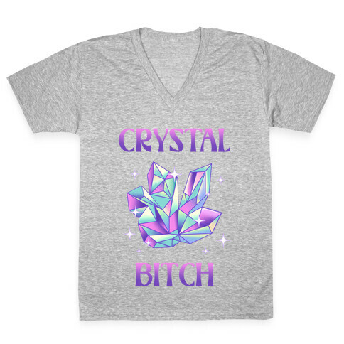 Crystal Bitch V-Neck Tee Shirt