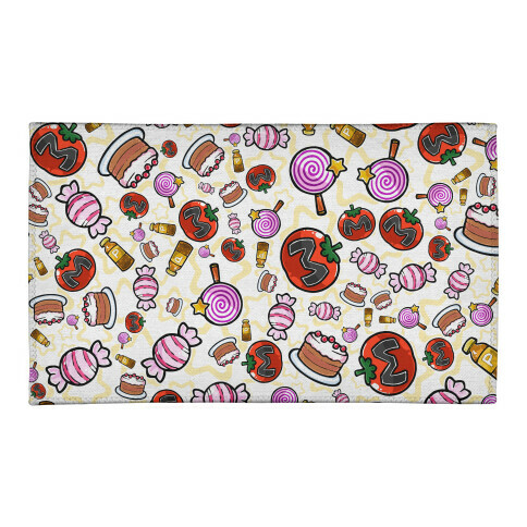 Kirby Munchies Pattern Welcome Mat
