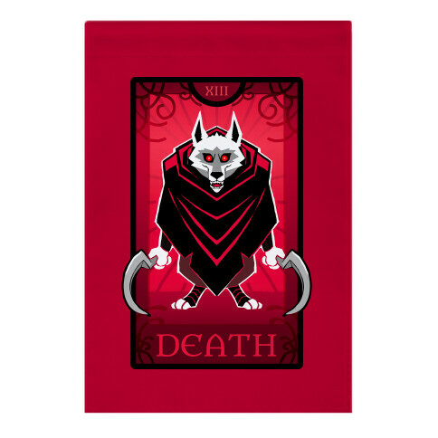 Death Wolf Tarot Garden Flag