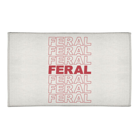 Feral Thank You Bag Parody Welcome Mat