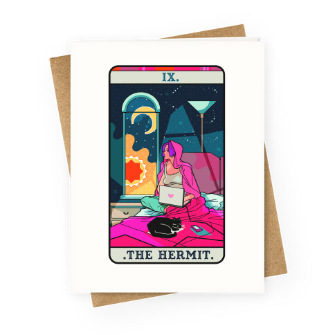 Hermit Tarot Card Greeting Card