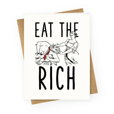 Eat The Rich Judith Beheading Holofernes Greeting Card