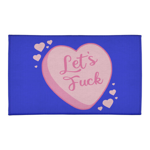Let's F*** Candy Heart Welcome Mat