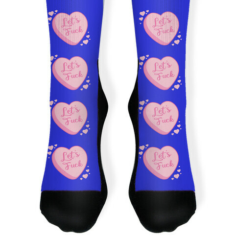Let's F*** Candy Heart Sock