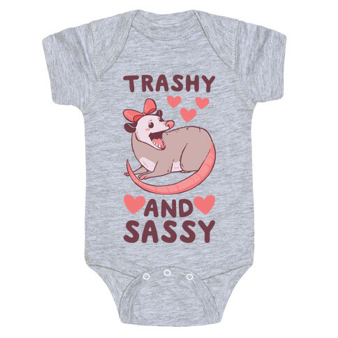 Trashy and Sassy Possum  Baby One-Piece