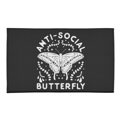 ANTI-SOCIAL BUTTERFLY Welcome Mat