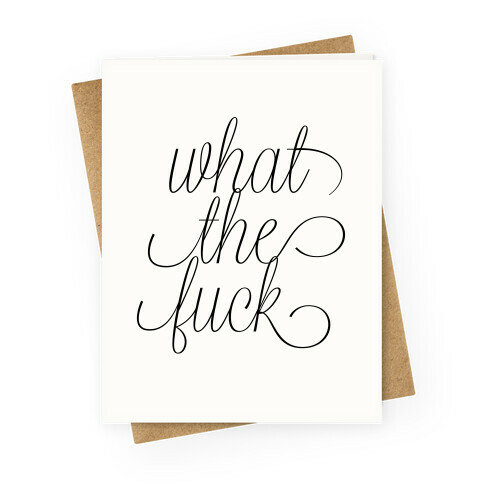 WTF Live Laugh Love Script Parody Greeting Card