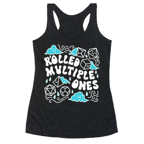 Rolled Multiple Ones Racerback Tank Top