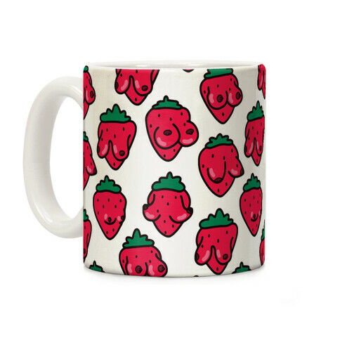 Strawboobies Pattern Coffee Mug