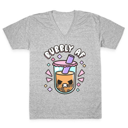 Bubbly Af Boba V-Neck Tee Shirt