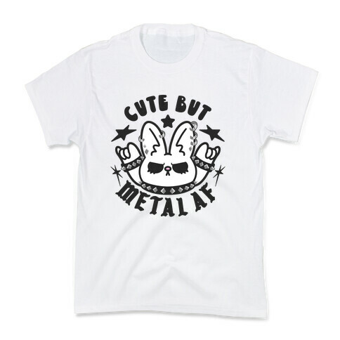 Cute But Metal AF Bunny Kids T-Shirt