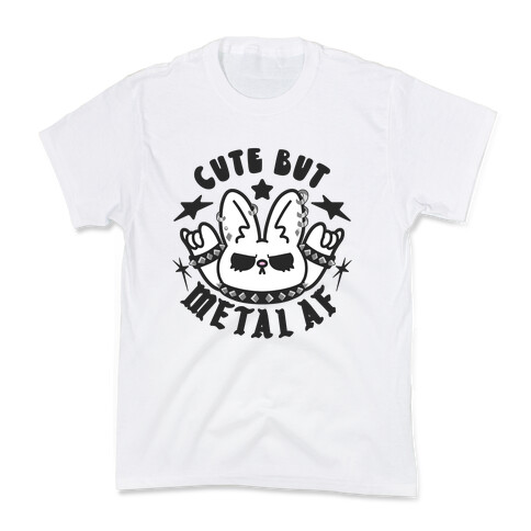Cute But Metal AF Bunny Kids T-Shirt