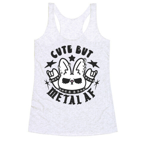 Cute But Metal AF Bunny Racerback Tank Top