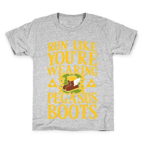 Run Like You're Wearing Pegasus Boots (light print) Kids T-Shirt