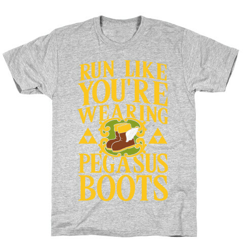 Run Like You're Wearing Pegasus Boots (light print) T-Shirt