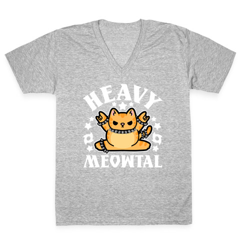 Heavy Meowtal V-Neck Tee Shirt