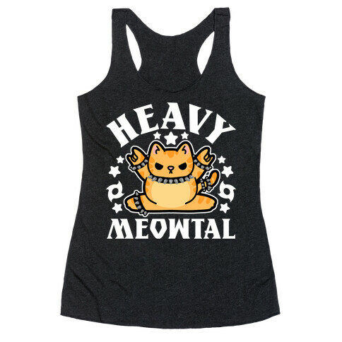 Heavy Meowtal Racerback Tank Top