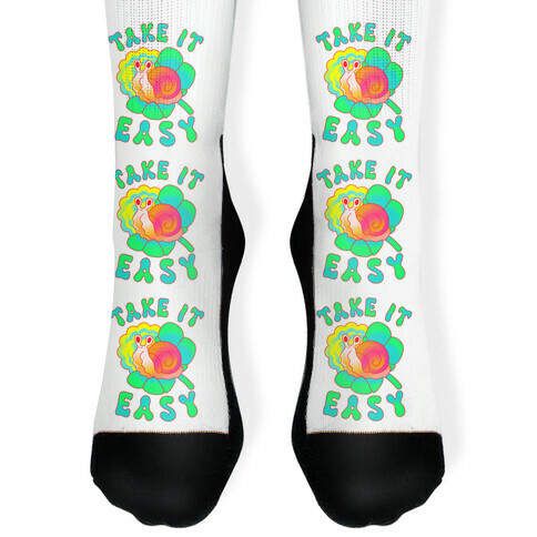 Take It Easy Groovy Snail Sock