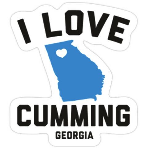 I Love Cumming Georgia Die Cut Sticker