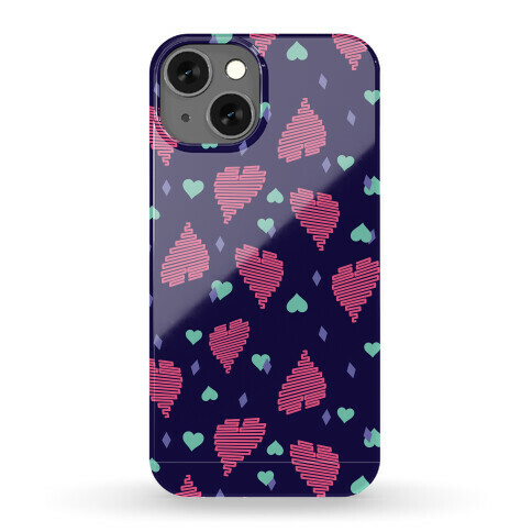 Neon Heart Pattern Phone Case