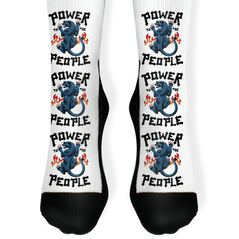 Power to the People Panther Sock