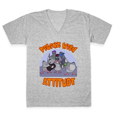 Piginz With Attitude V-Neck Tee Shirt
