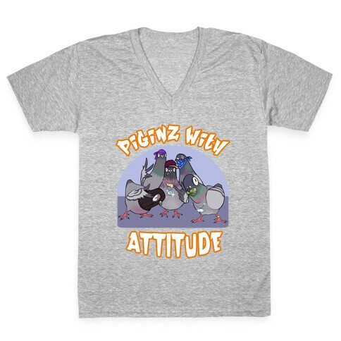 Piginz With Attitude V-Neck Tee Shirt